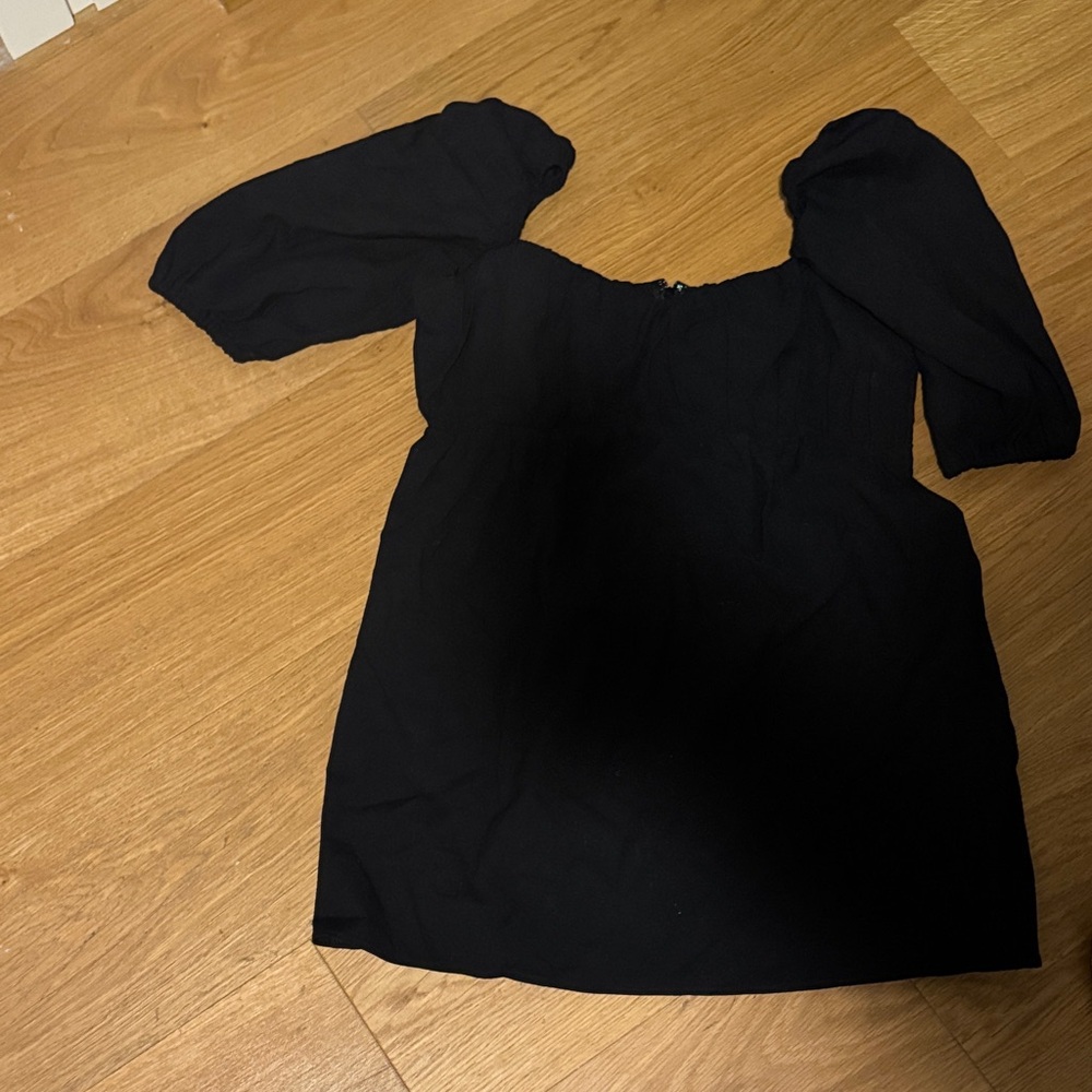 Reformation Black Garment with Puff Detail